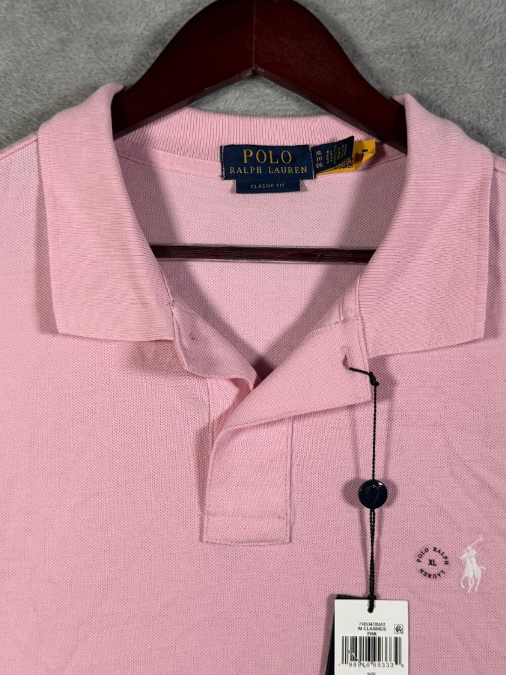 Polo Ralph Lauren Shirt Mens XL Pink Classic Fit Short Sleeve Pony Cotton $118